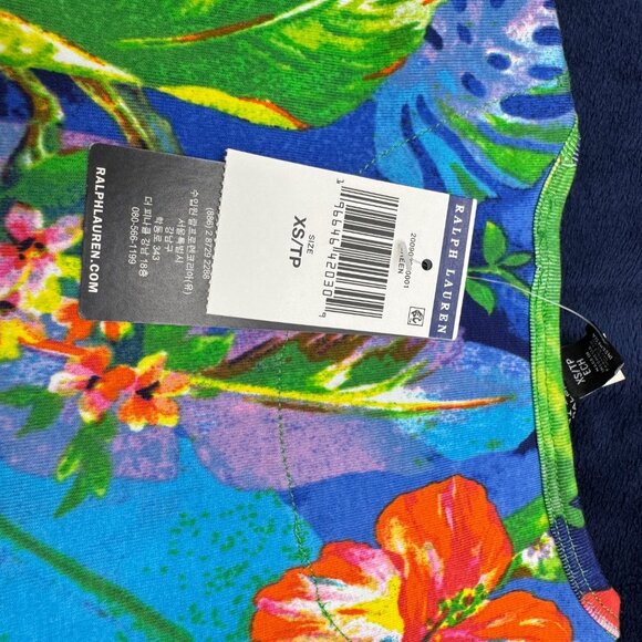 Lauren Ralph Lauren Black Label Womens Tropical Floral SS T-Shirt, Size XS NWT - Picture 5 of 7